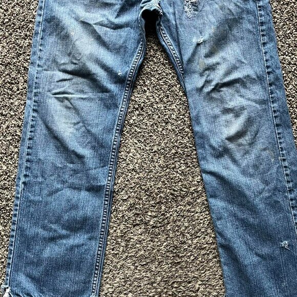 Levis 505 Straight Fit Denim Jeans Mens 34x32 100% Cotton Pants - Picture 5 of 8
